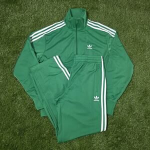 adidas Originals Men's Sz Medium Firebird Track Suit Set JD0183 JD0184 Green New